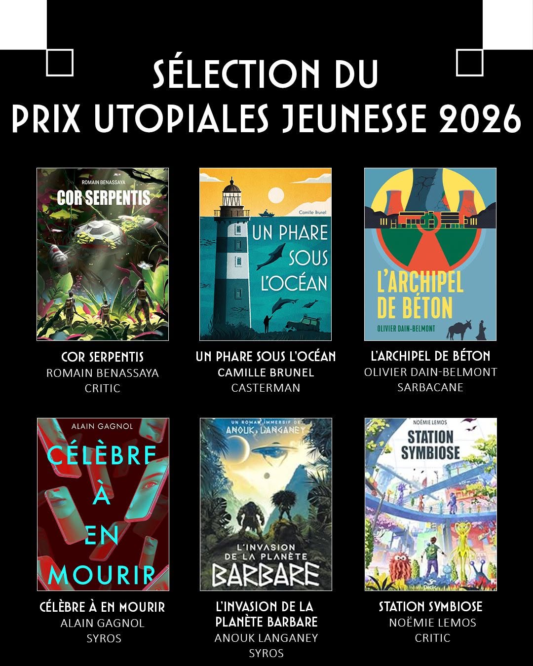 La sélection du Prix Utopiales jeunesse 2026.